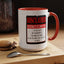 Interact at Own Risk-Accent Coffee Mug (11, 15oz)