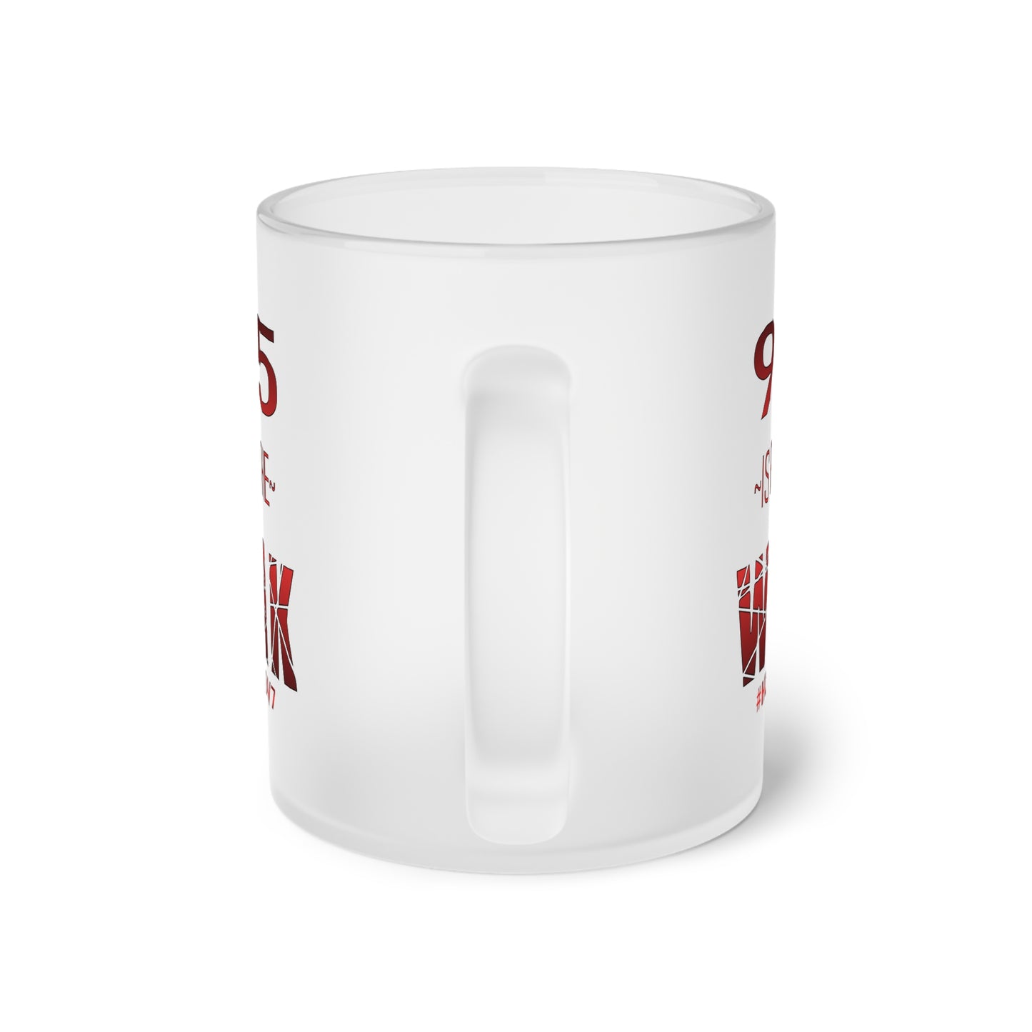 9 to 5-Frosted Glass Mug, 11oz