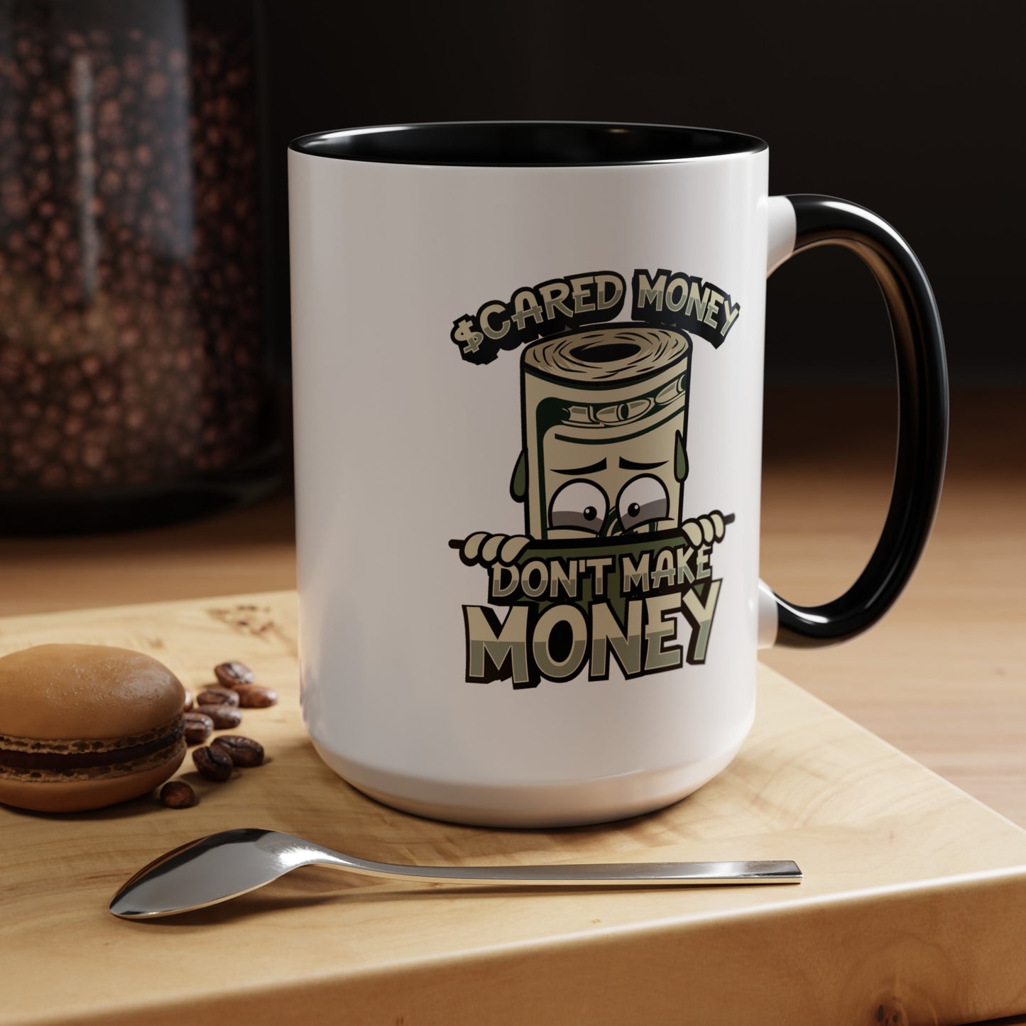 Scared Money-Accent Coffee Mug (11, 15oz)
