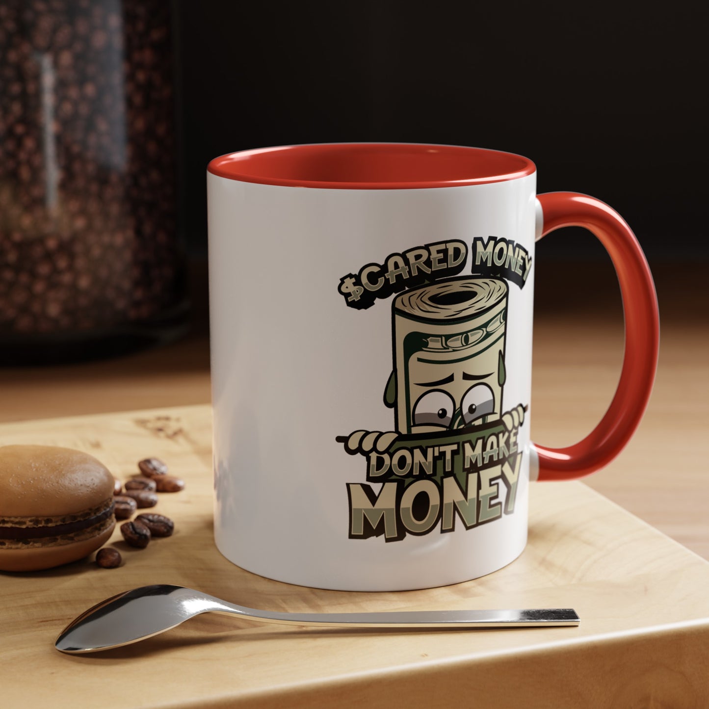 Scared Money-Accent Coffee Mug (11, 15oz)