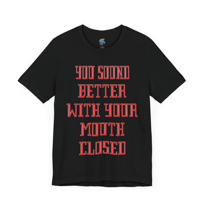 Mouth Closed-Jersey Knit T-Shirt