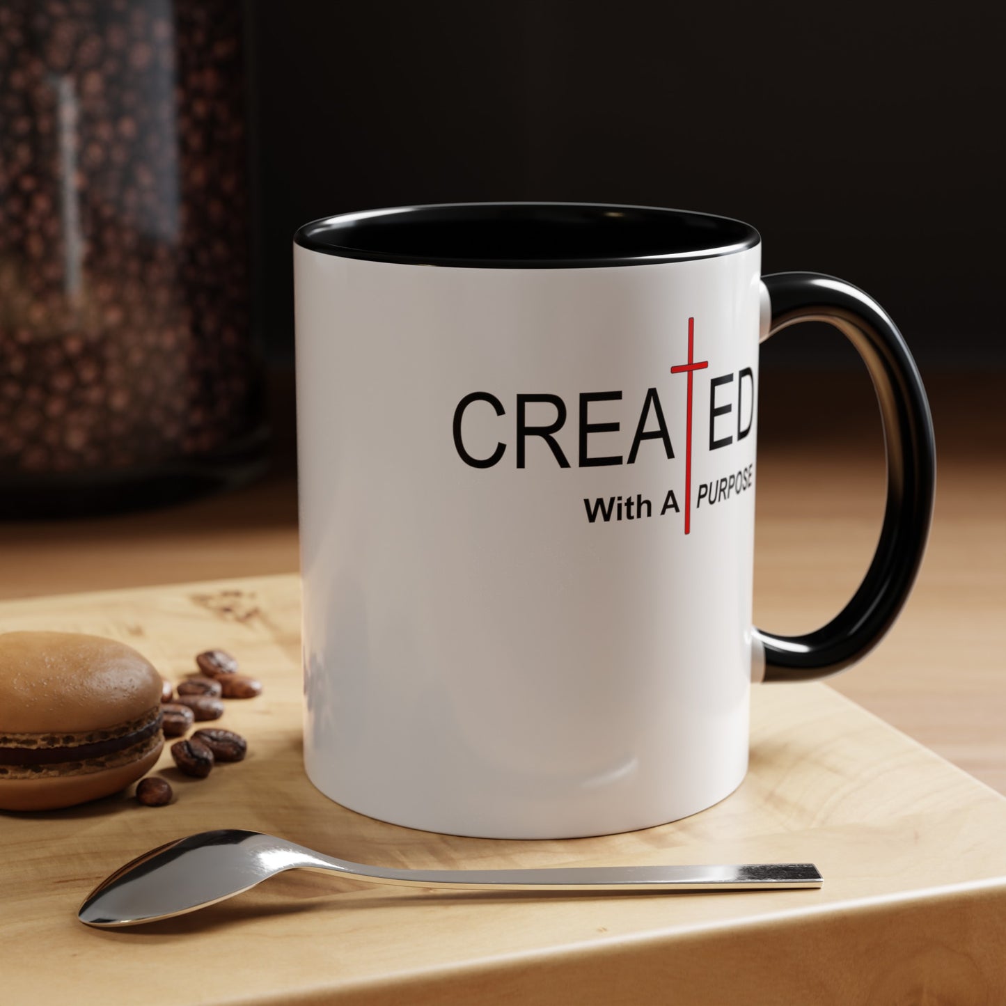 Created With Purpose-Accent Coffee Mug (11, 15oz)