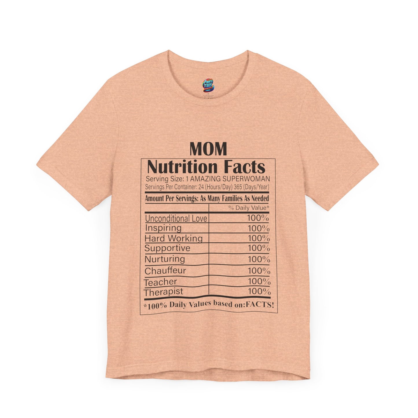 Mom-Nutritional Facts-Jersey Knit T-Shirt