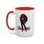 Standing on Business-Black Woman-Accent Coffee Mug (11, 15oz)