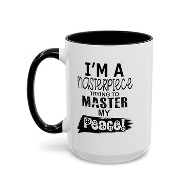 Master Peace-Black-Accent Coffee Mug (11, 15oz)