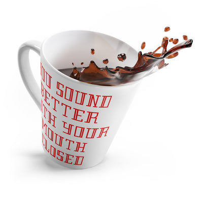 Mouth Closed-Latte Mug, 12oz