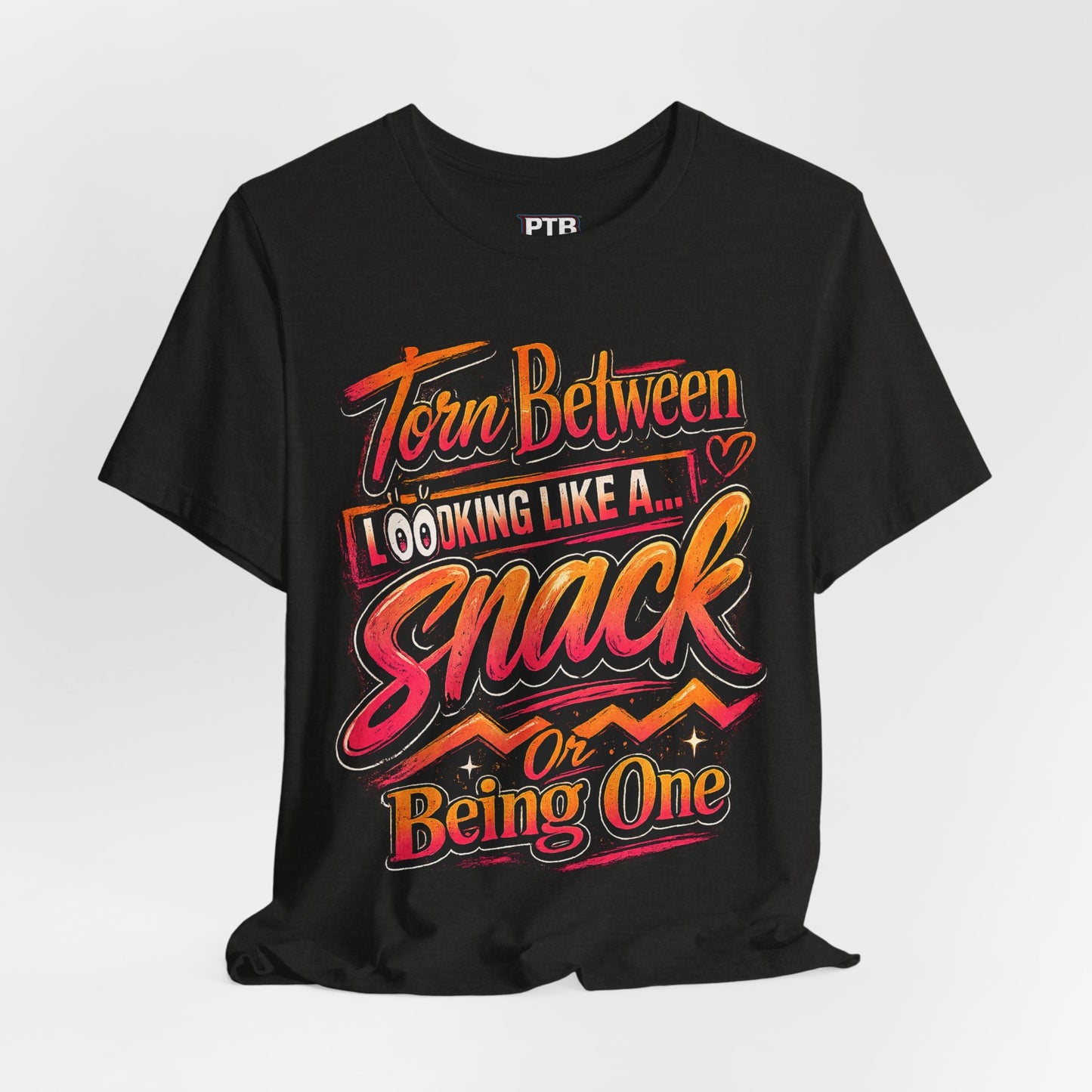 A Snack-Funny Graphic Jersey Knit T-Shirt