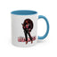 Standing on Business-Black Woman-Accent Coffee Mug (11, 15oz)