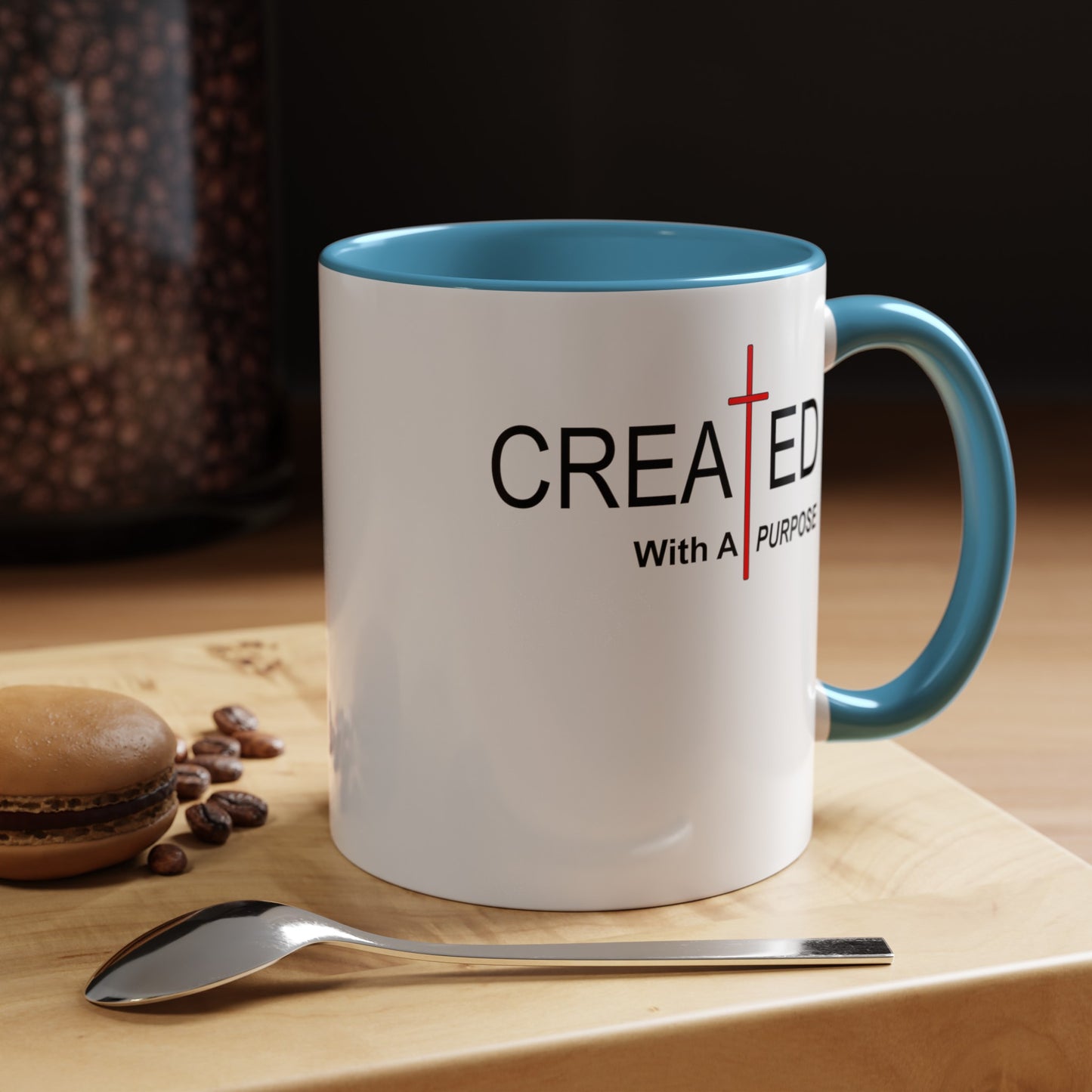 Created With Purpose-Accent Coffee Mug (11, 15oz)