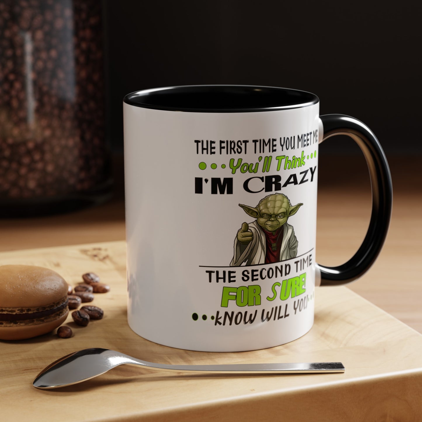 Crazy Yoda-Accent Coffee Mug (11, 15oz)