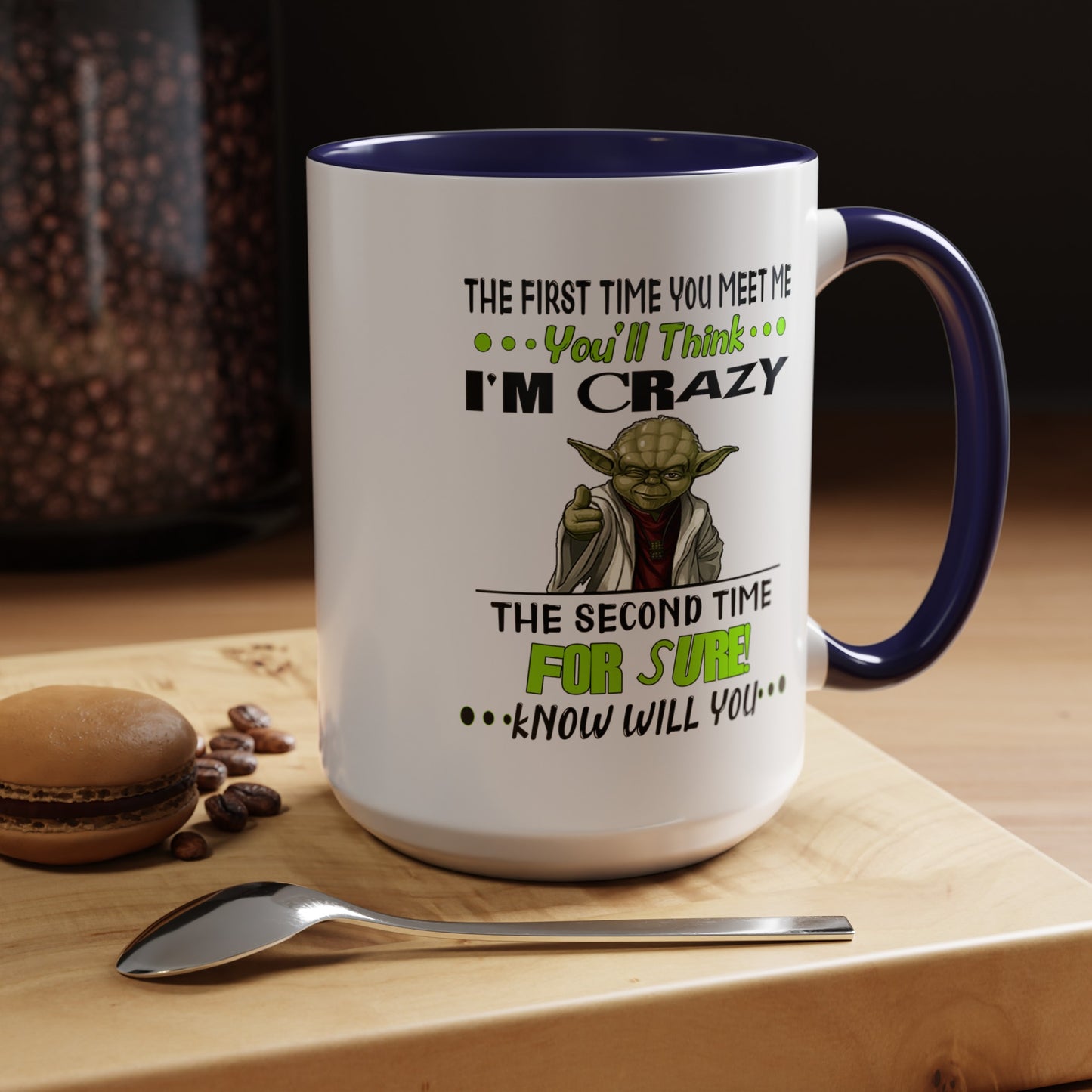Crazy Yoda-Accent Coffee Mug (11, 15oz)