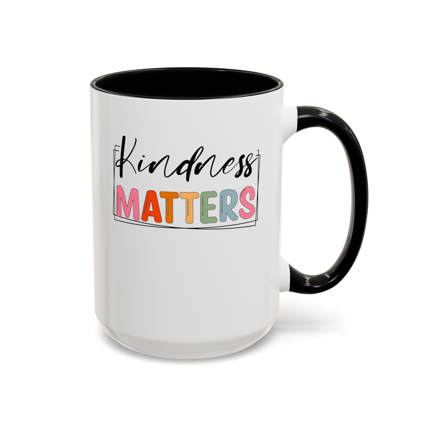 Kindness Matters-Accent Coffee Mug (11, 15oz)