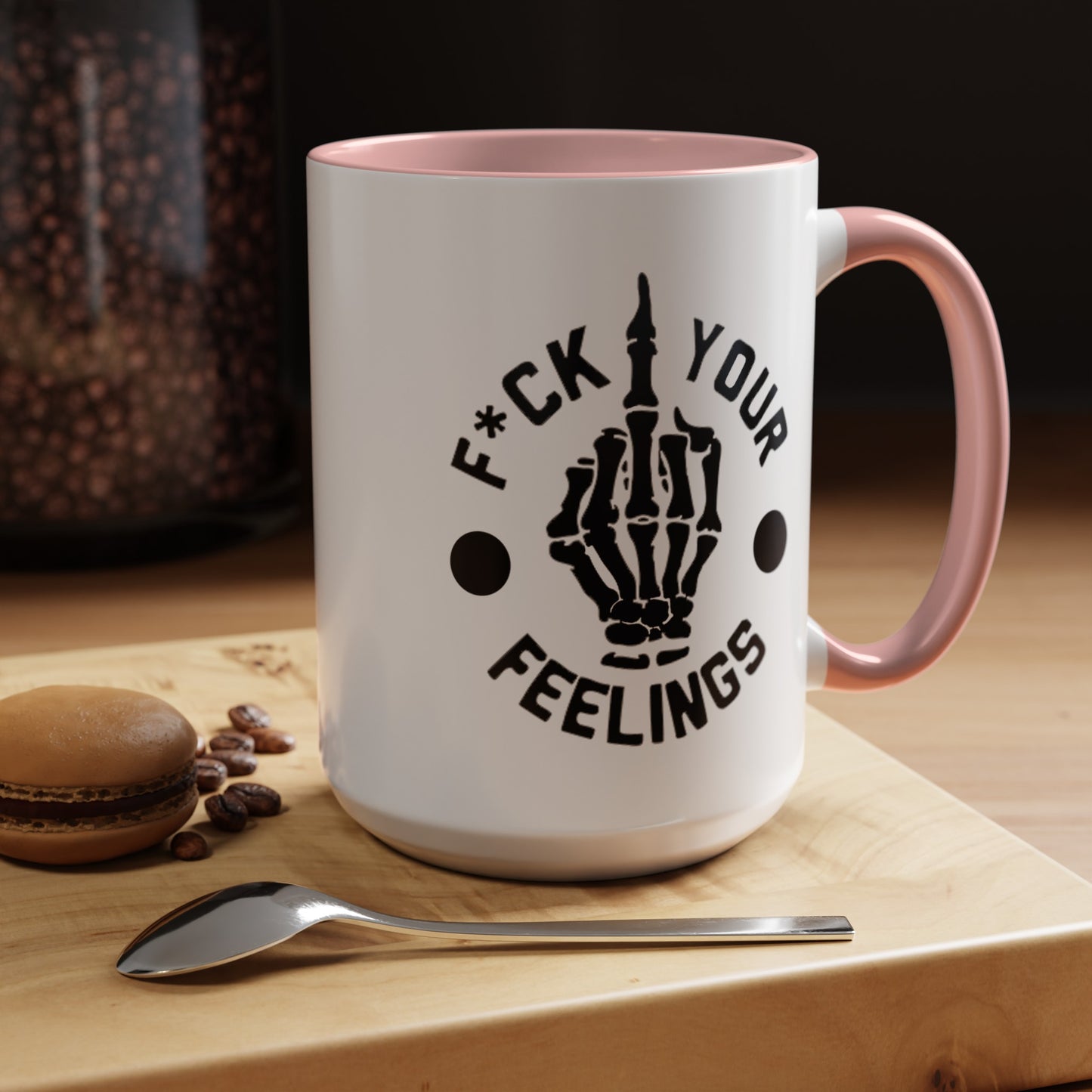Fu(k Your Feelings-Middle Finger-Accent Coffee Mug (11, 15oz)