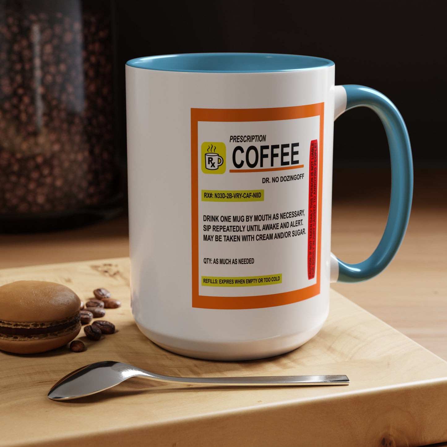 Coffee Prescription-Accent Coffee Mug (11, 15oz)