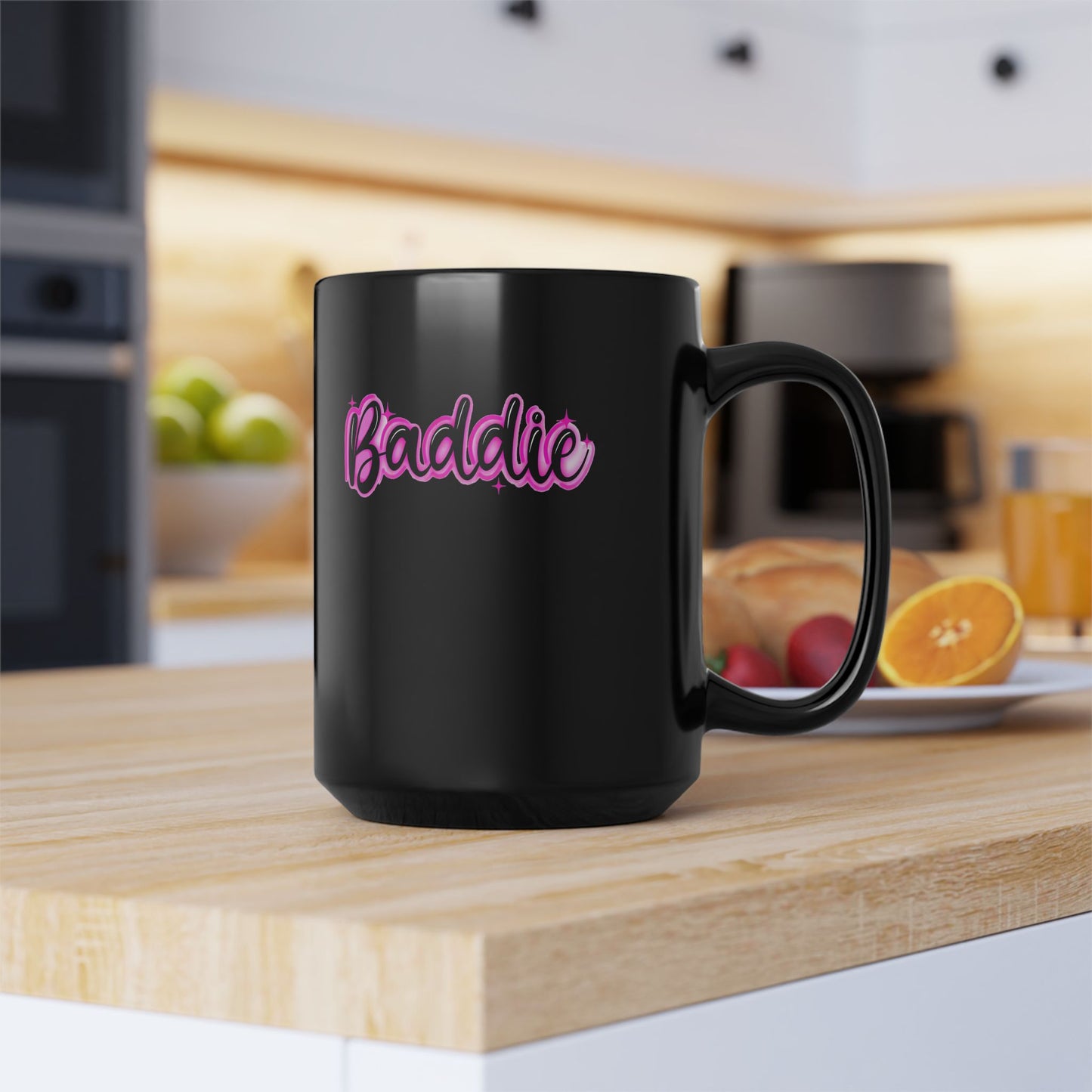 Baddie Gradient-Black Mug (11oz, 15oz)