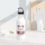 9 to 5-White Stainless Steel Water Bottle, 20oz