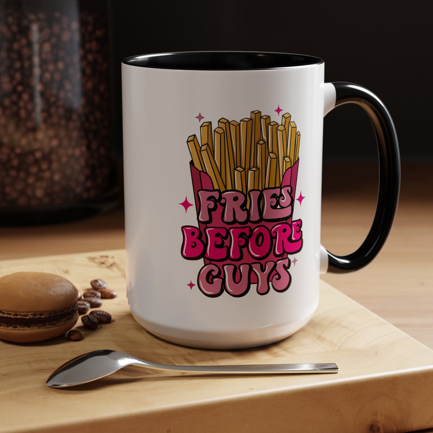 Fries Before Guys-Accent Coffee Mug (11, 15oz)