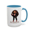 Standing on Business-Brown Woman-Accent Coffee Mug (11, 15oz)