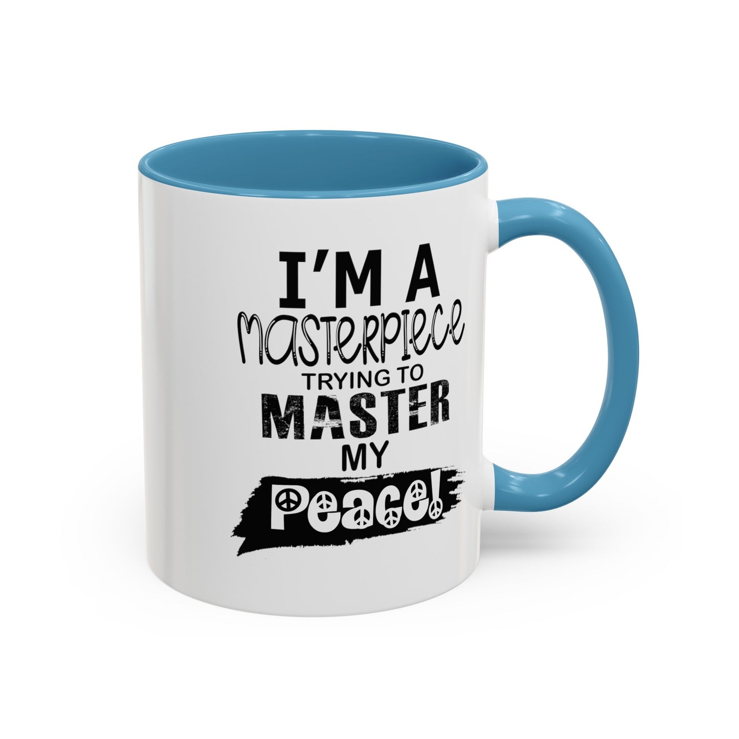 Master Peace-Black-Accent Coffee Mug (11, 15oz)