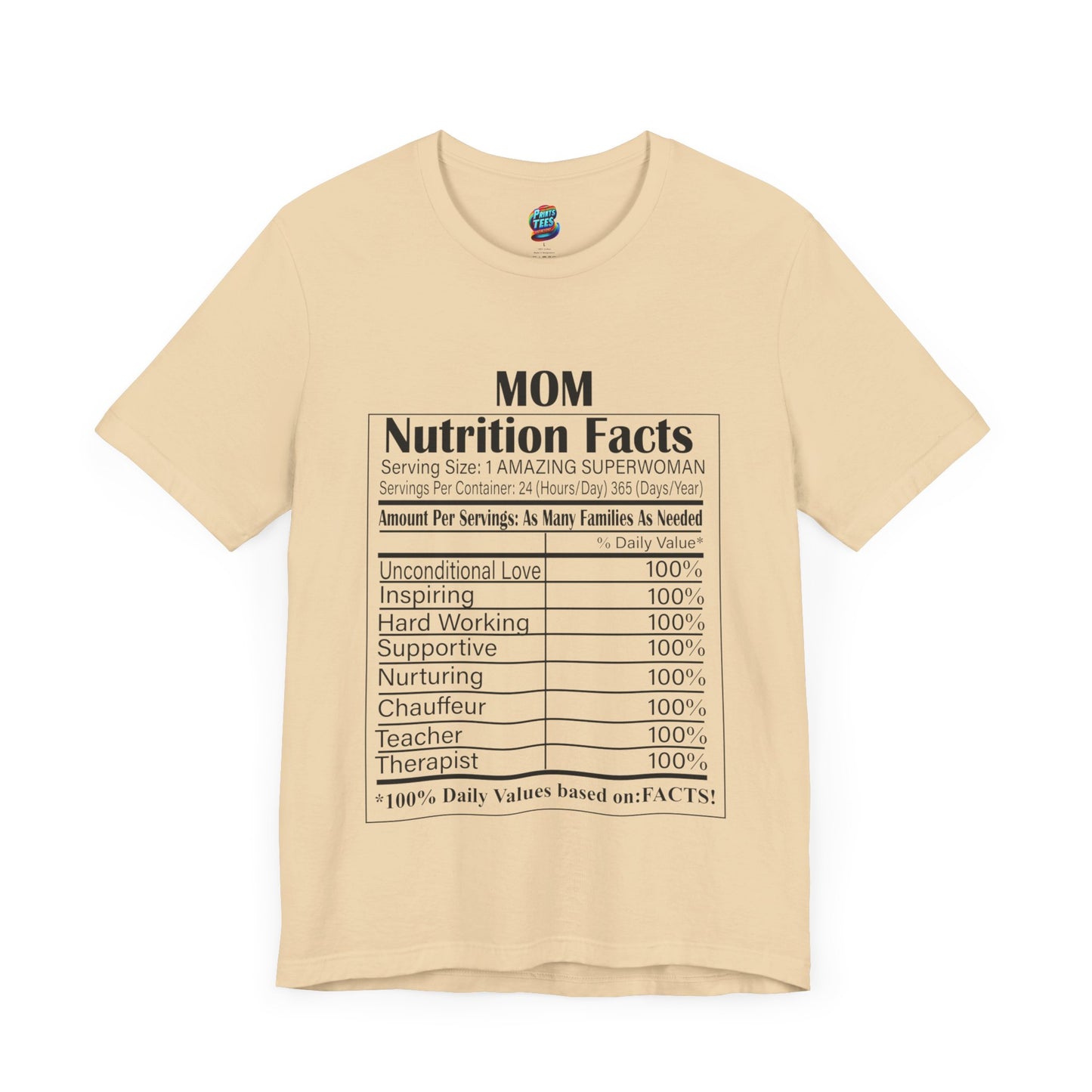 Mom-Nutritional Facts-Jersey Knit T-Shirt