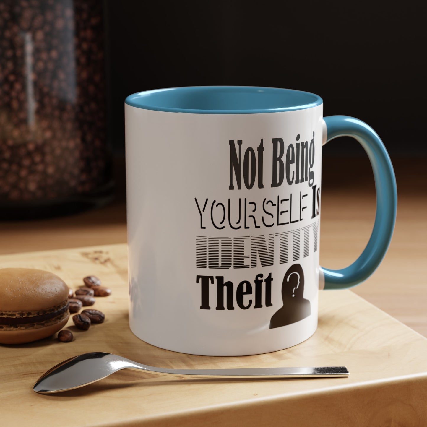 Identity Theft-Accent Coffee Mug (11, 15oz)