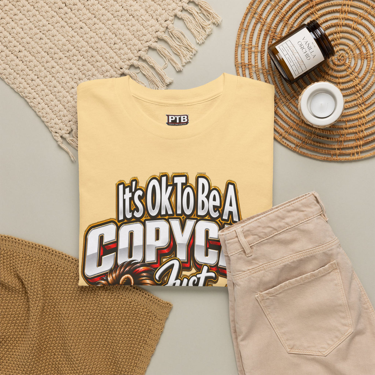 Copycat Cat Graphic T-Shirt – “It’s OK to Be a Copycat, Just Copy the Right”