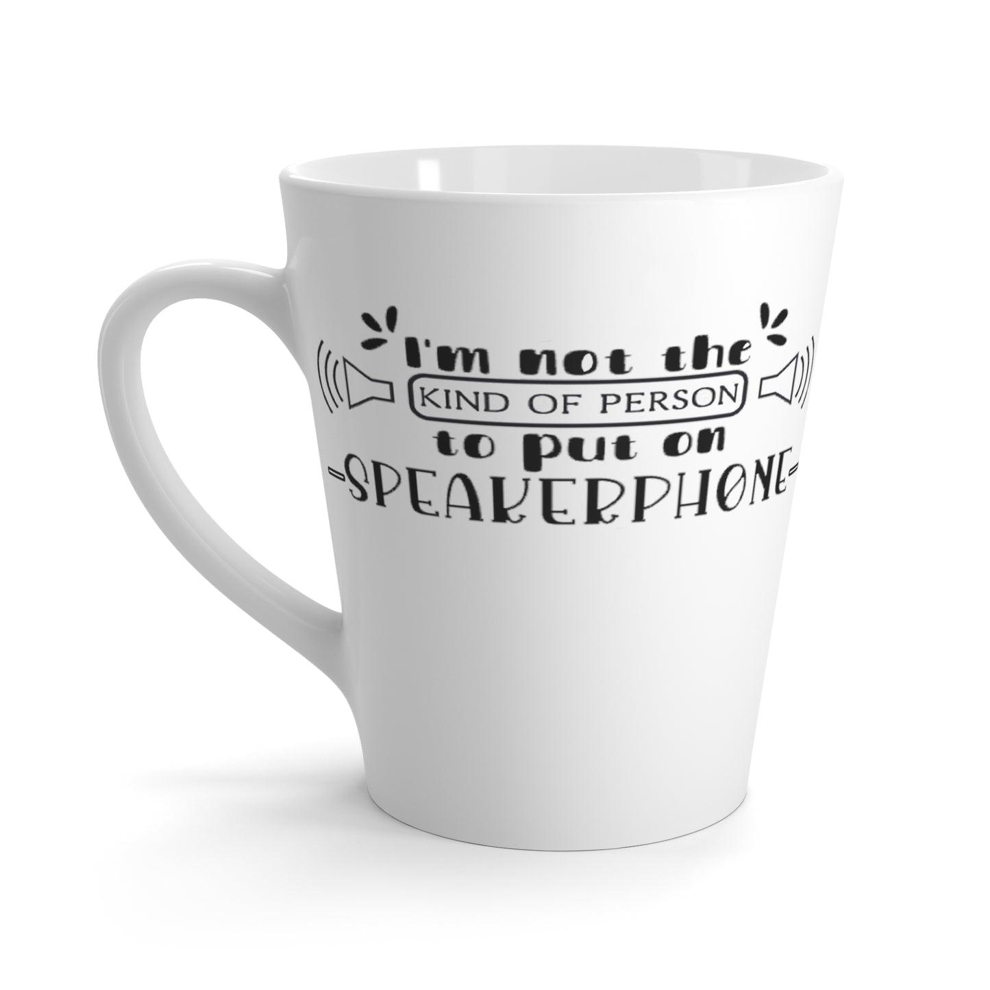 Speakerphone-Latte Mug, 12oz