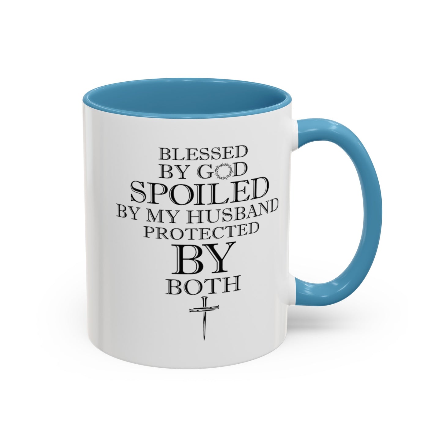 Blessed by God-Accent Coffee Mug (11, 15oz)