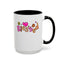 Blessed Flowers-Accent Coffee Mug (11, 15oz)