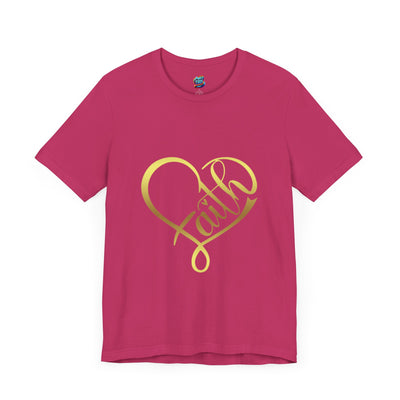 Faith Heart-Jersey Knit T-Shirt