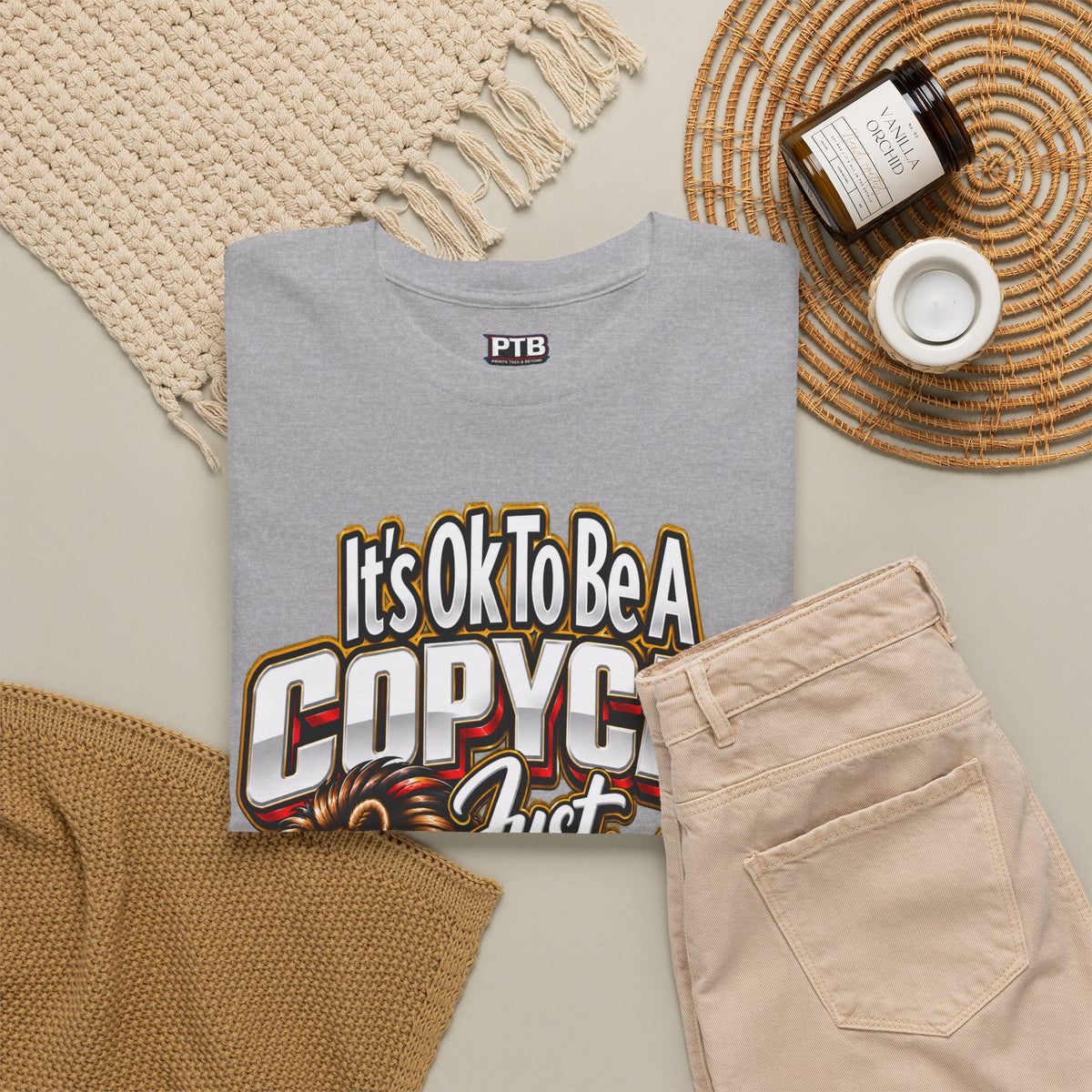 Copycat Cat Graphic T-Shirt – “It’s OK to Be a Copycat, Just Copy the Right”