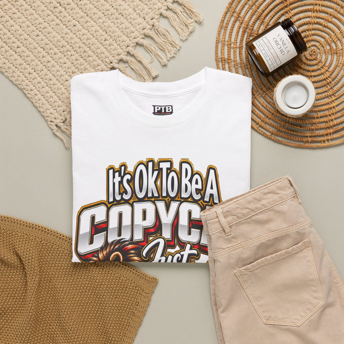 Copycat Cat Graphic T-Shirt – “It’s OK to Be a Copycat, Just Copy the Right”