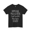 Speak-Seek-Heavy Cotton Classic Tee