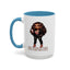 Standing on Business-Brown Woman-Accent Coffee Mug (11, 15oz)