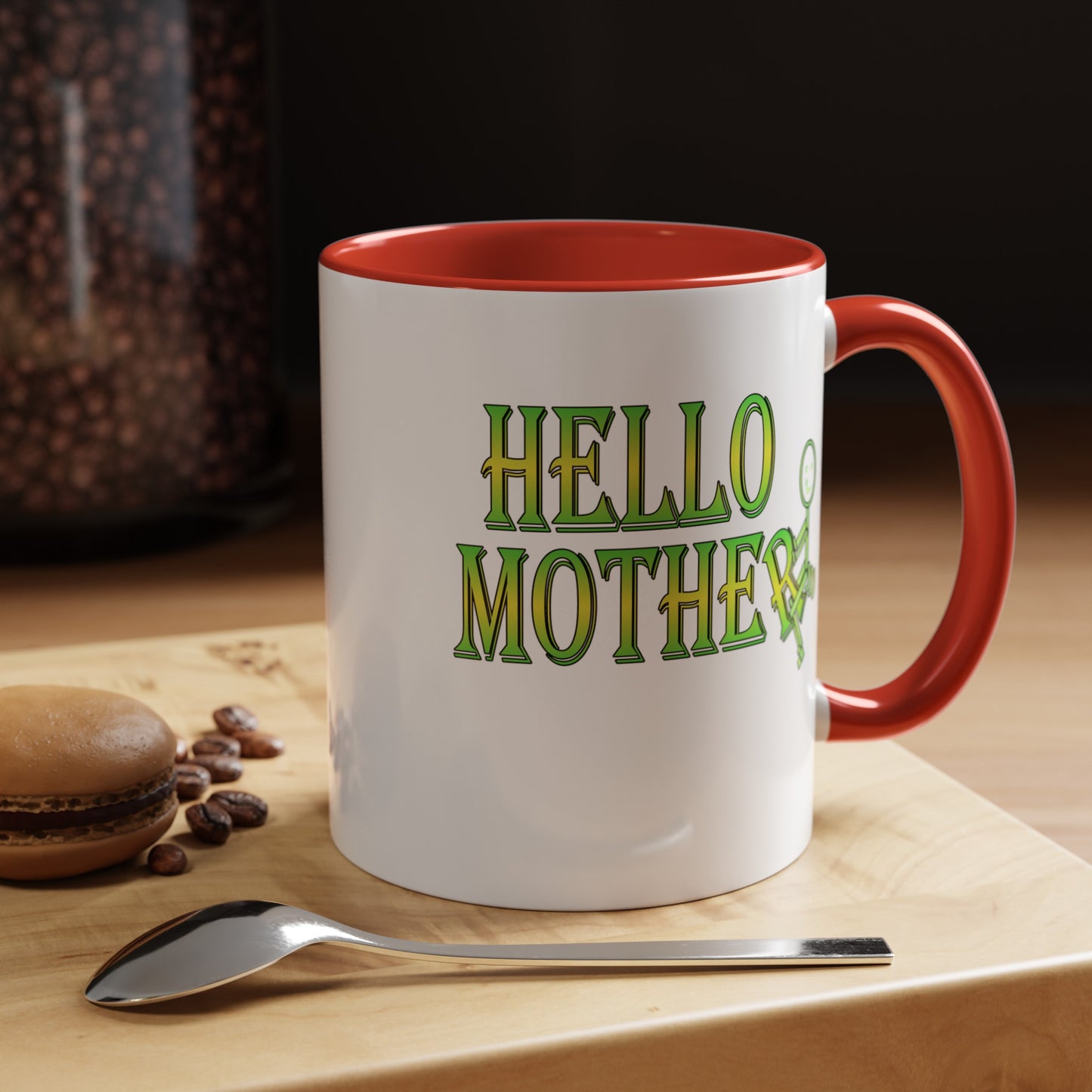 Hello Mother-Accent Coffee Mug (11, 15oz)