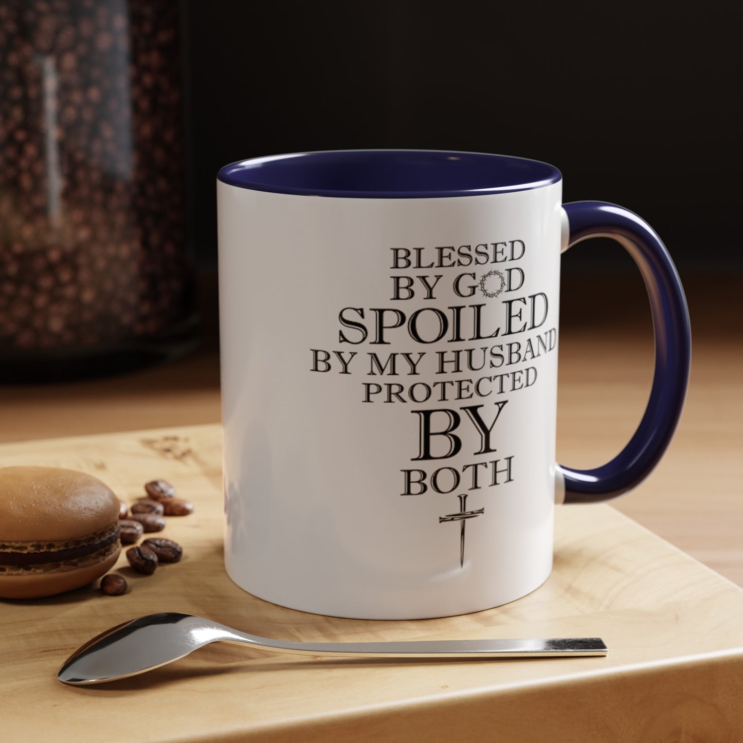 Blessed by God-Accent Coffee Mug (11, 15oz)