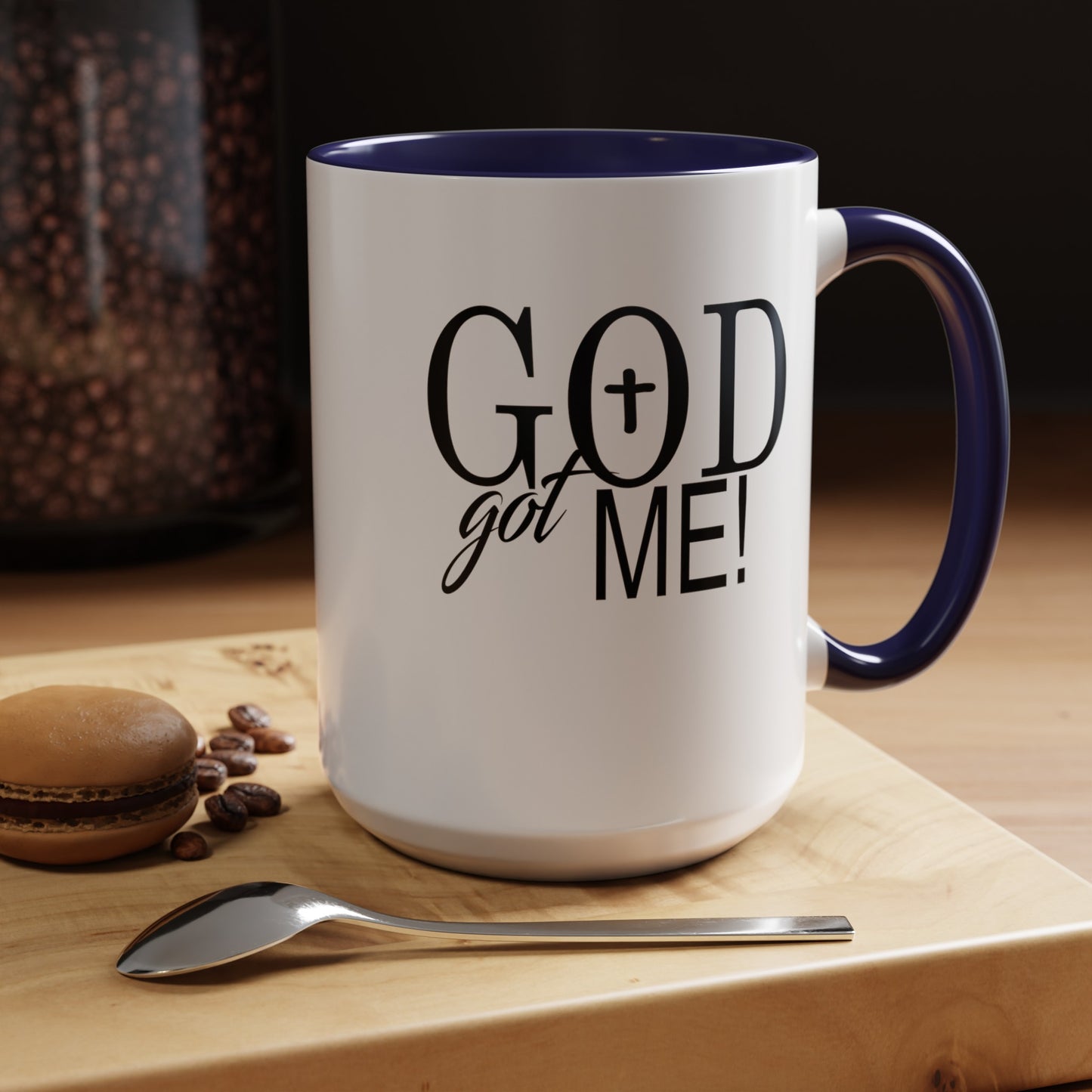 God Got Me-Accent Coffee Mug (11, 15oz)