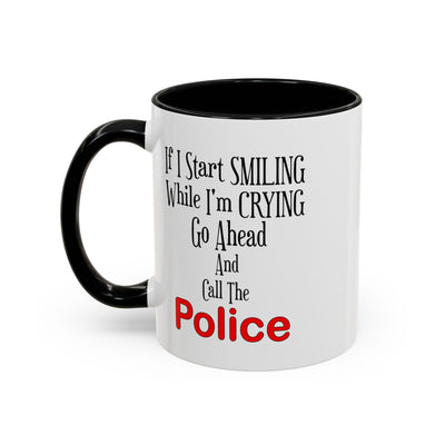 Smiling-Crying-Accent Coffee Mug (11, 15oz)