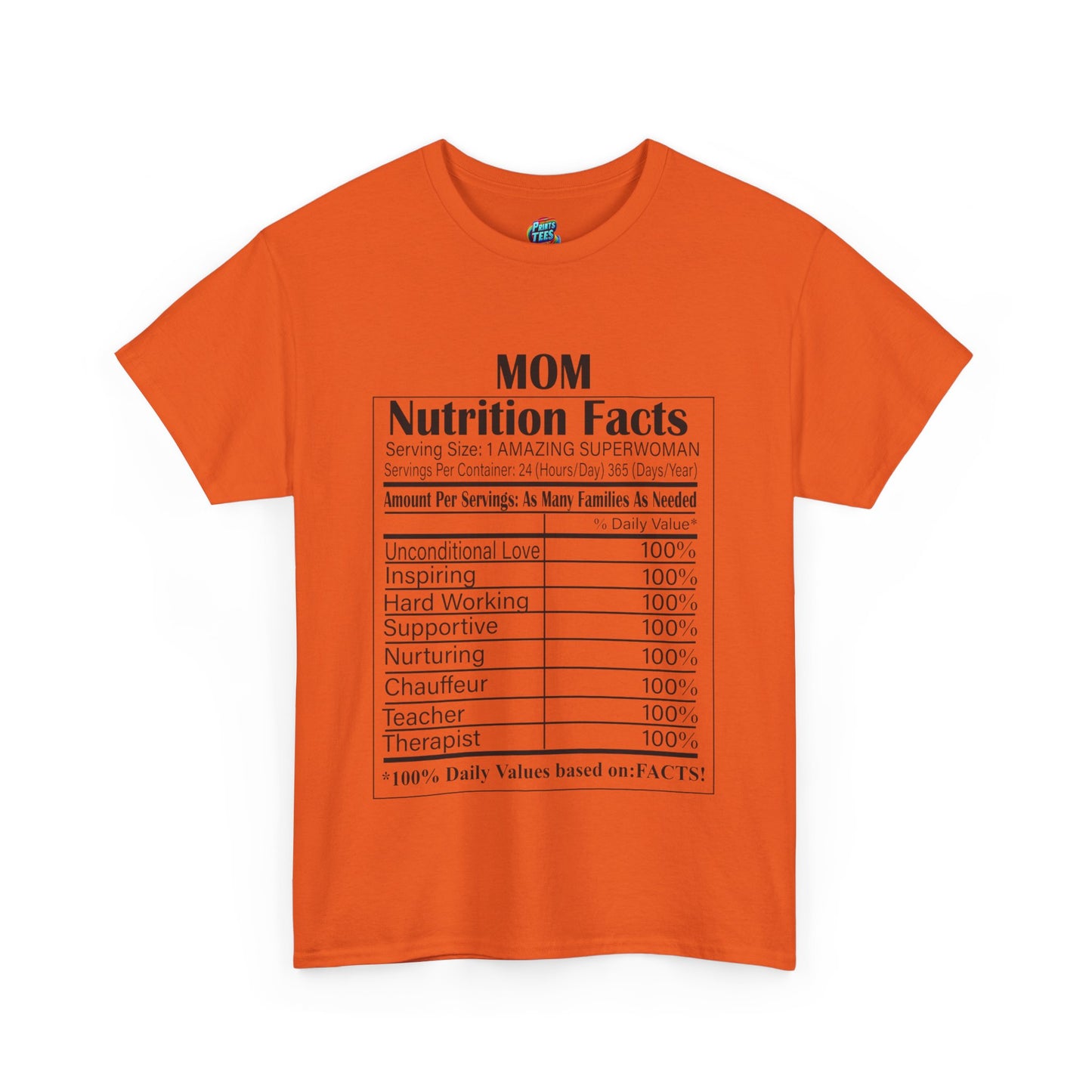 Mom-Nutritional Facts-Heavy Cotton Classic Tee