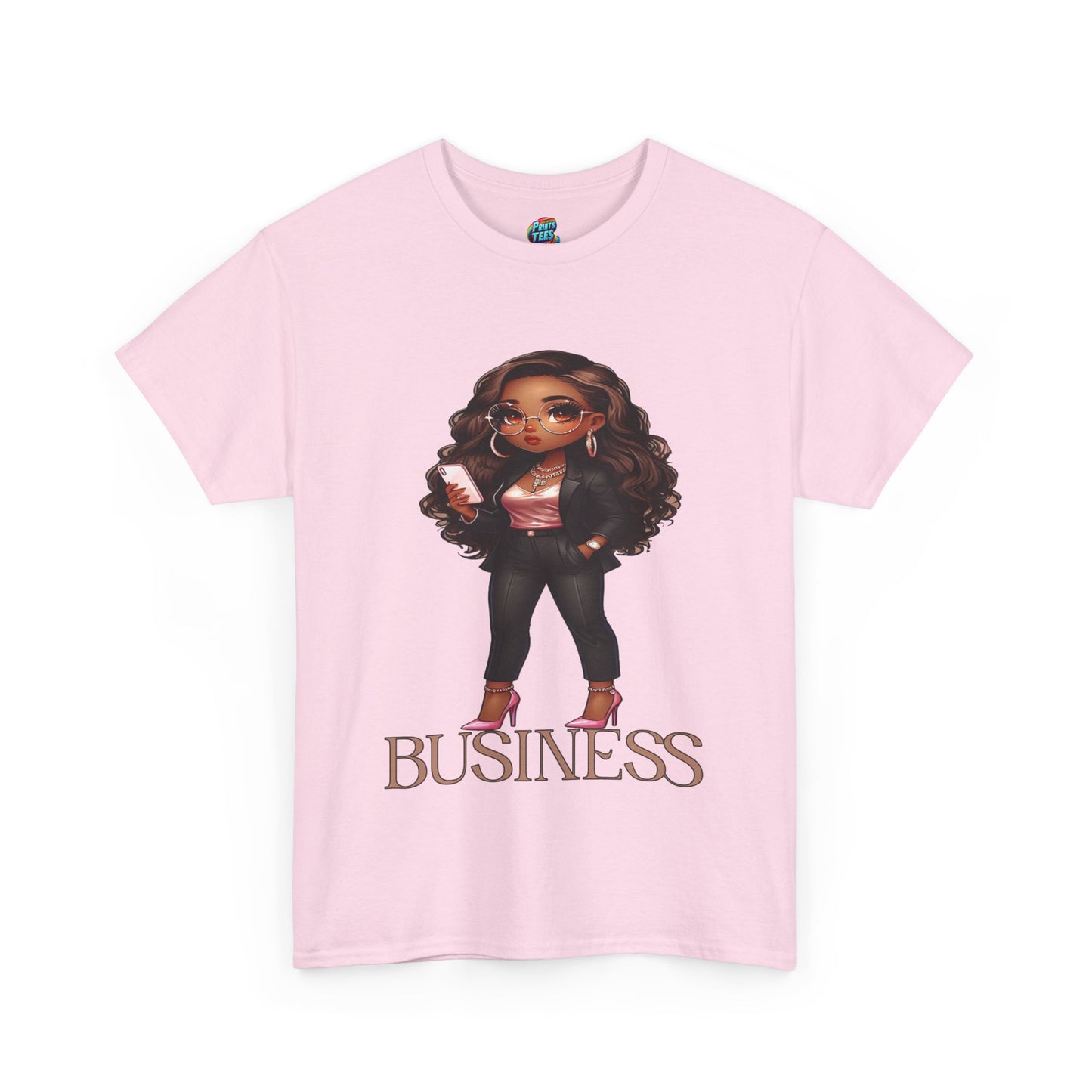 Standing on Business-Brown Woman-Heavy Cotton Classic Tee