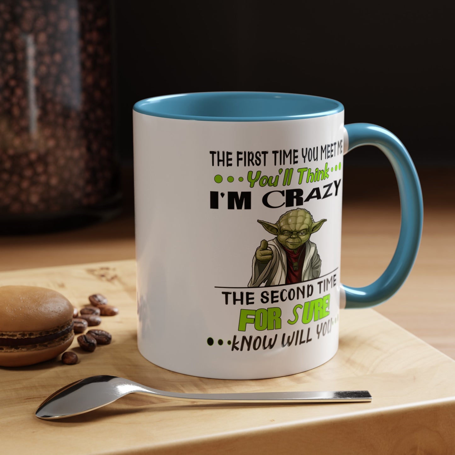 Crazy Yoda-Accent Coffee Mug (11, 15oz)