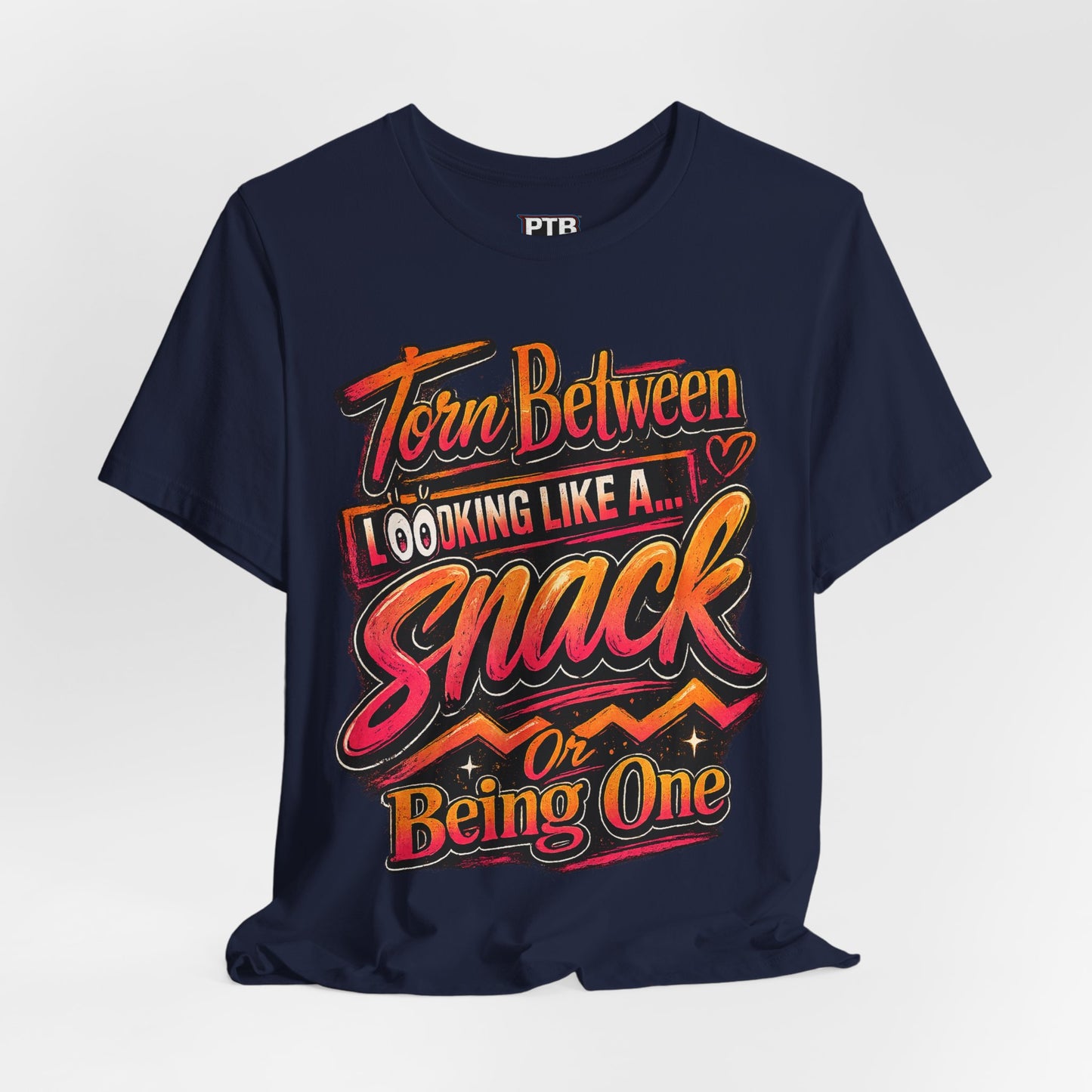 A Snack-Funny Graphic Jersey Knit T-Shirt