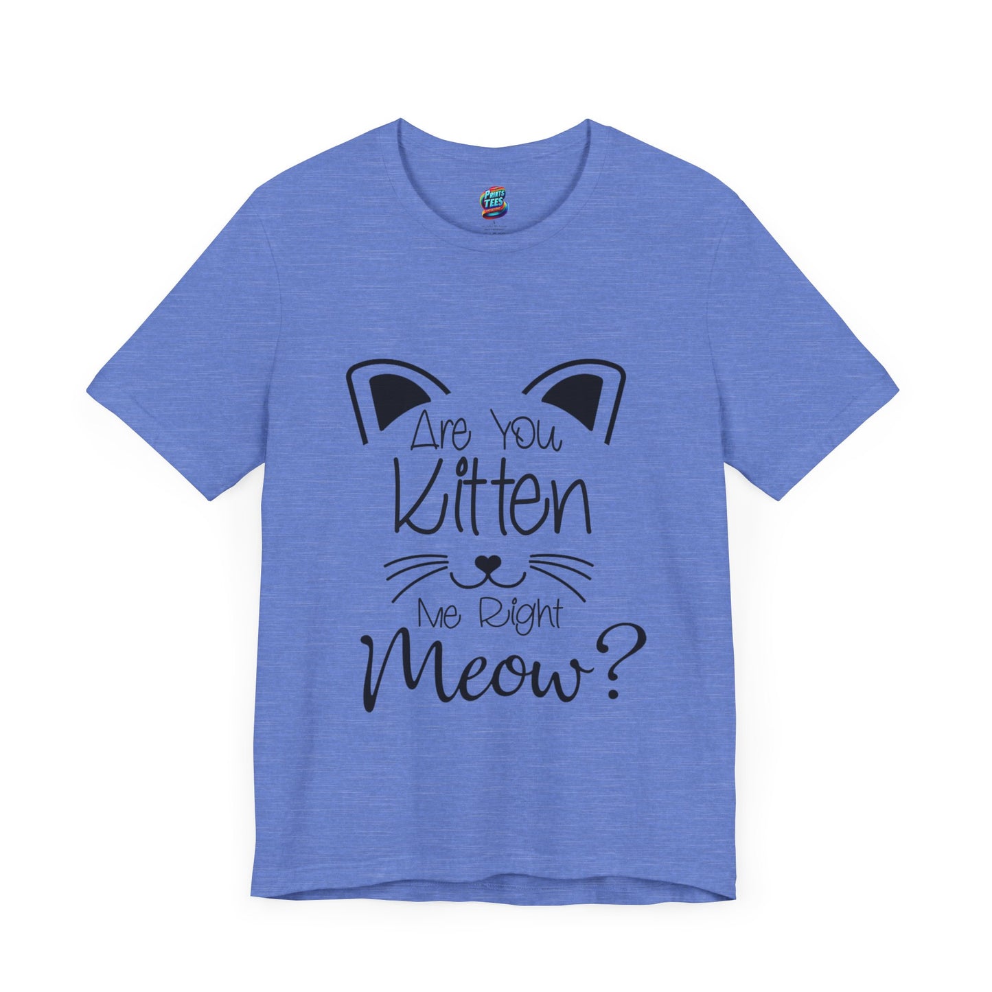 Are You Kitten Me Black-Jersey Knit T-Shirt