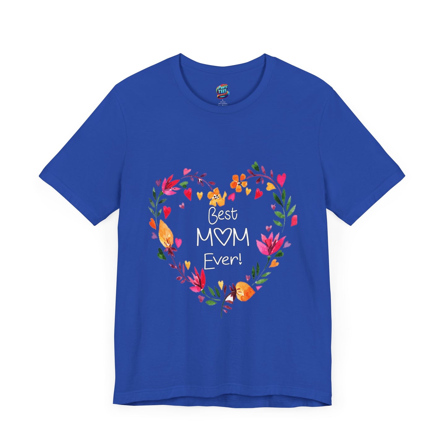 Best Mom Floral Heart-Jersey Knit T-Shirt