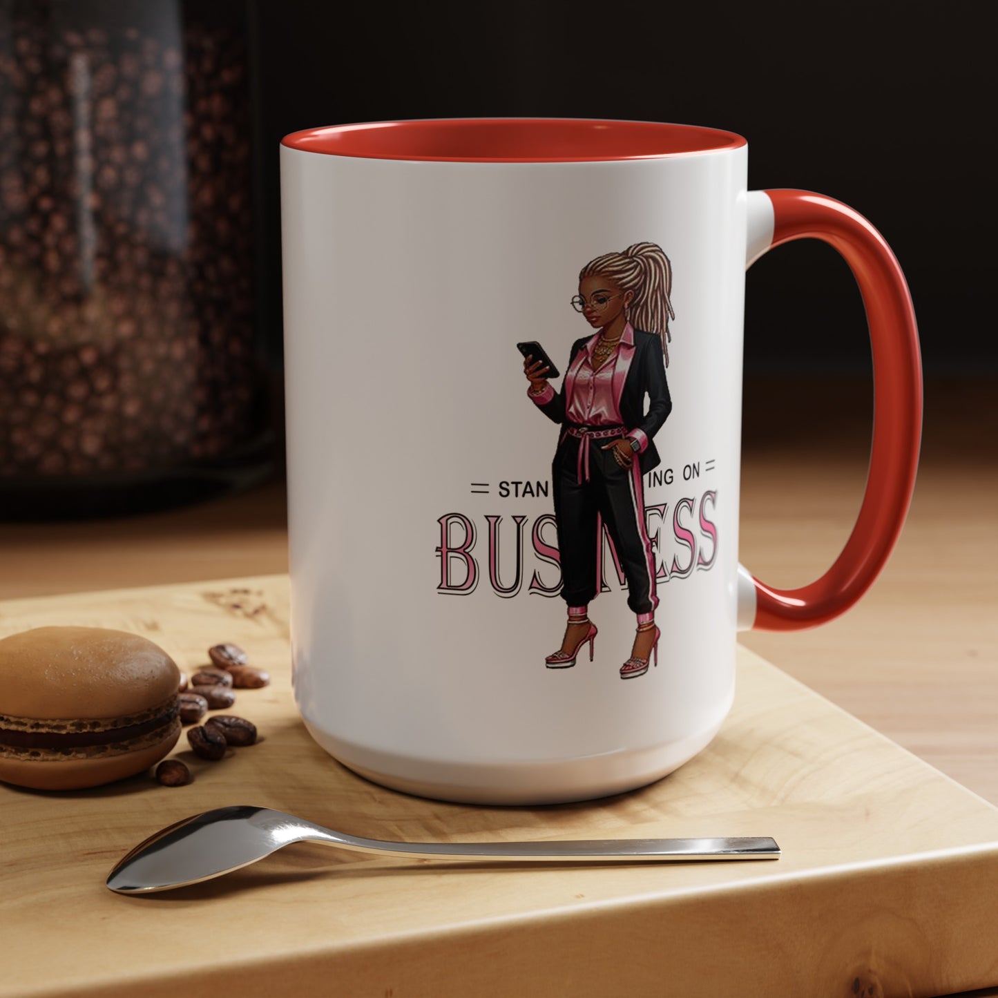 Standing on Business-Dreads-Accent Coffee Mug (11, 15oz)