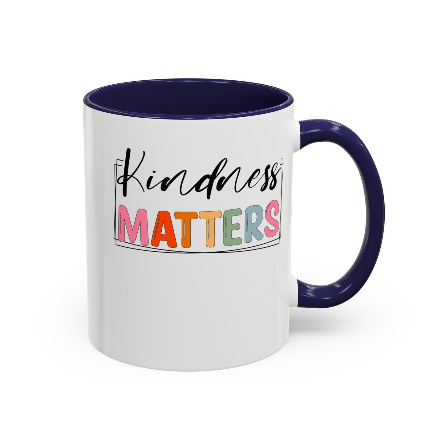 Kindness Matters-Accent Coffee Mug (11, 15oz)