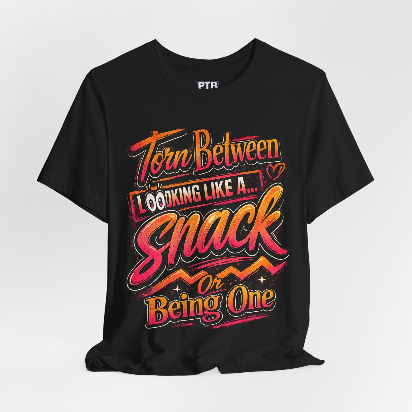 A Snack-Funny Graphic Jersey Knit T-Shirt