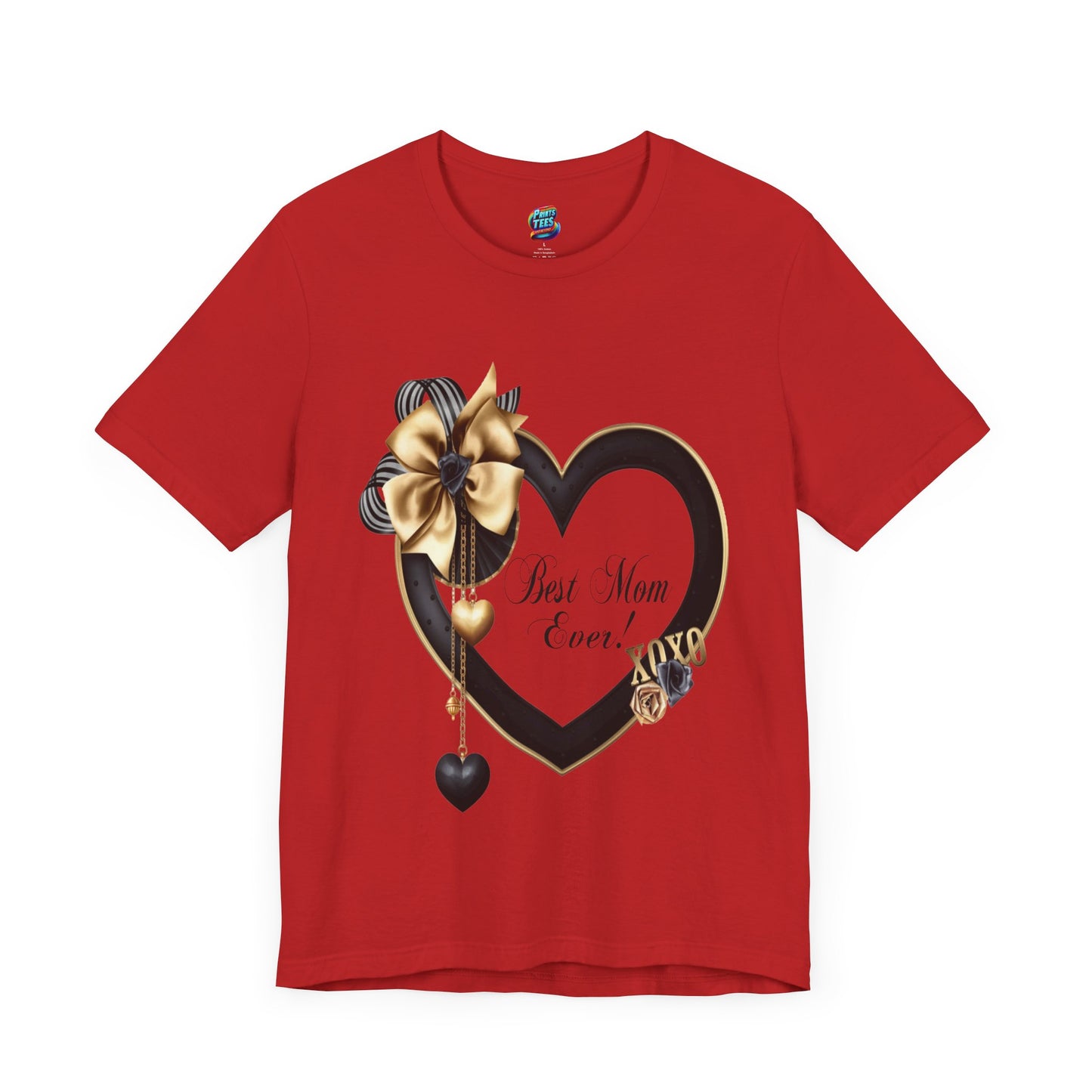 Best Mom Black Heart-Jersey Knit T-Shirt