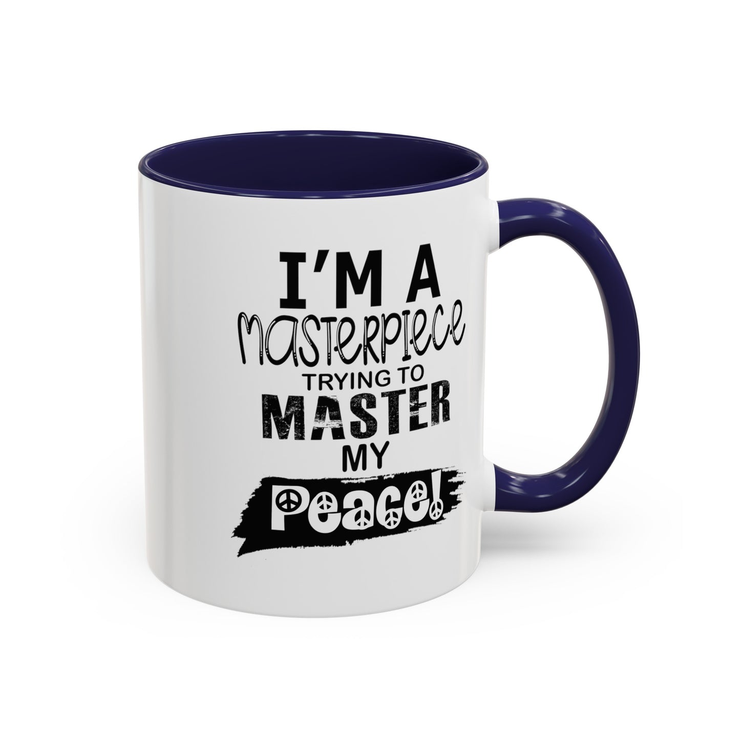 Master Peace-Black-Accent Coffee Mug (11, 15oz)