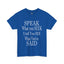 Speak-Seek-Heavy Cotton Classic Tee